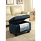 Convenience Concepts Designs4Comfort 5th Avenue Storage Ottoman, Blue Fabric